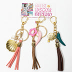Decorative keychains with tassels and charms