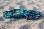 no pinch blue and purple waistbeads