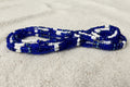 no pinch blue and white waistbeads