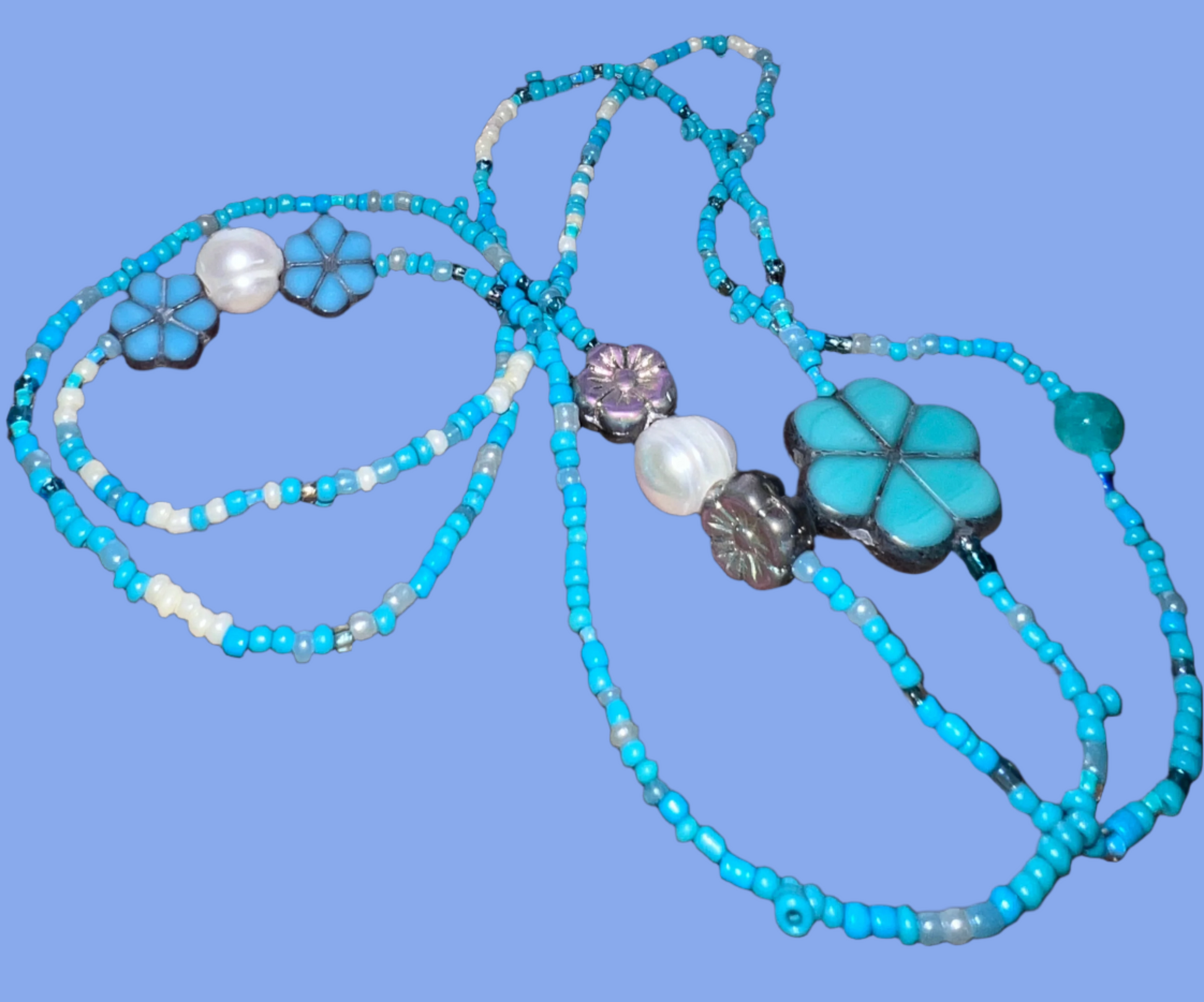 no pinch bead with flower charms and pearls