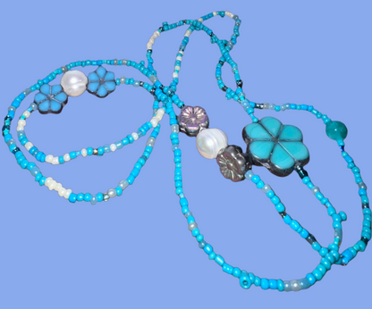 no pinch bead with flower charms and pearls