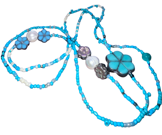 no pinch bead with flower charms and pearls