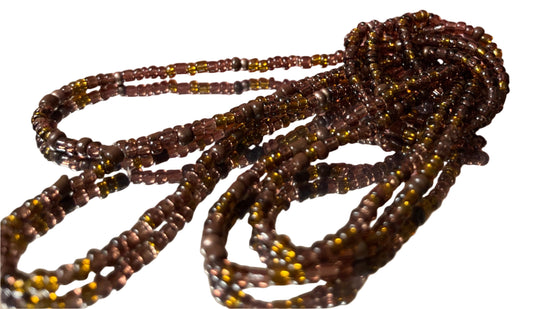 brown no pinch seed beads waistbeads