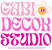 Logo of GABI DECOR STUDIO with a flower graphic on a white background