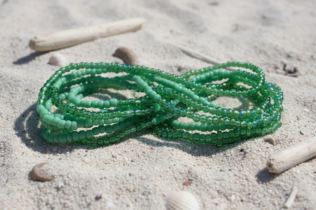 green waistbeads