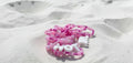 pink seed bead blend with the words hot in real life