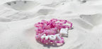 pink seed bead blend with the words hot in real life
