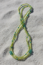Green waistbeads with jade beads