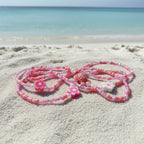 tropical pink kuulei waistbeads made by gabi decor studio