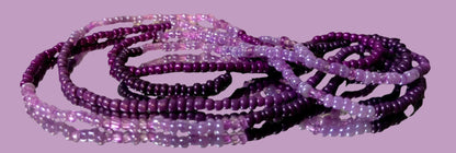 no pinch purple waistbeads