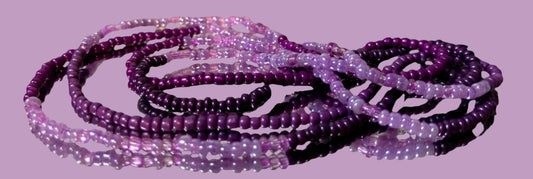 no pinch purple waistbeads