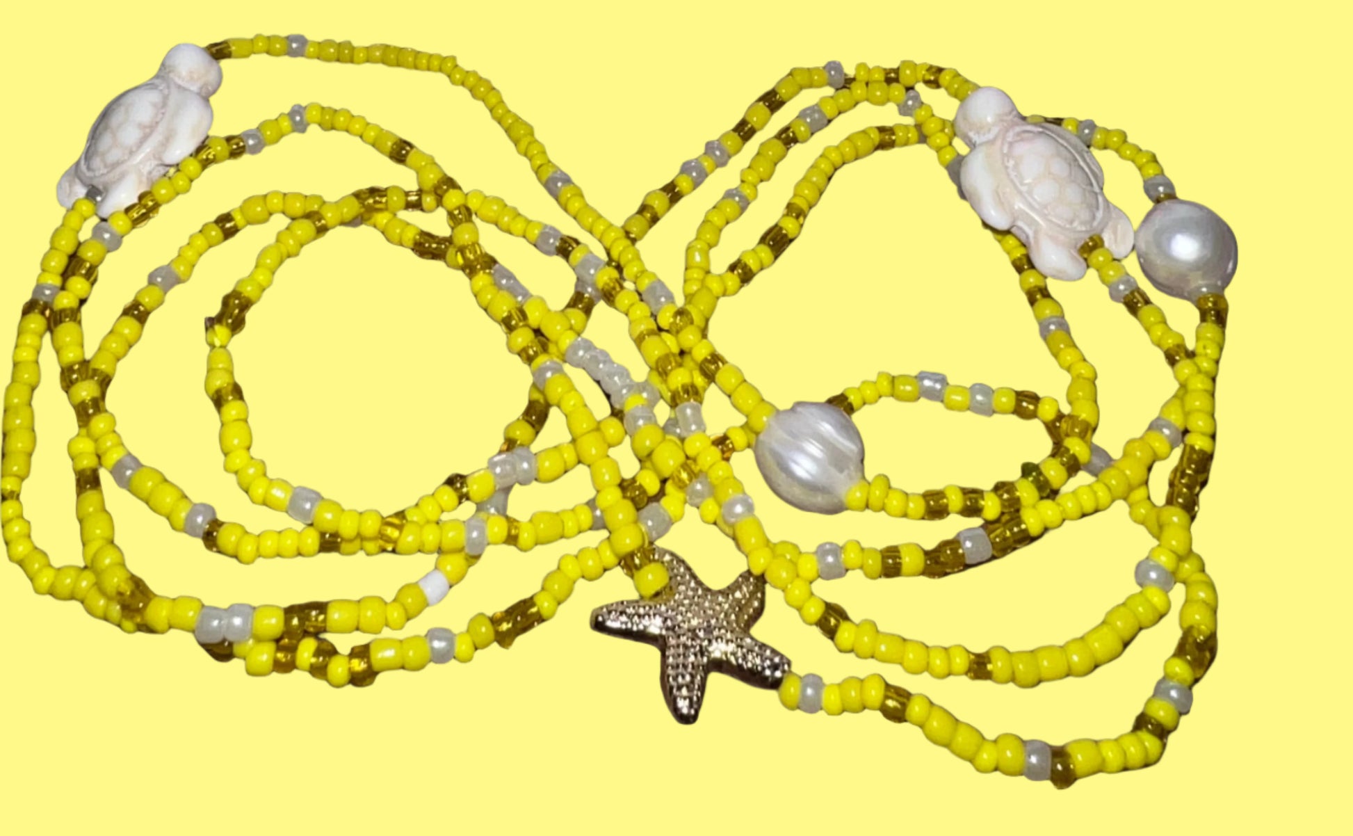 no pinch beads with sea turtle and pearl charms