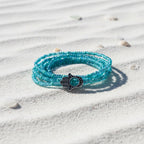 Turquoise waistbeads with Hamsa hand charm