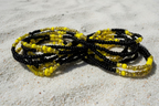 Black and yellow beaded waistbeads