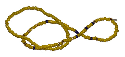 simply yellow seed bead waistbeads